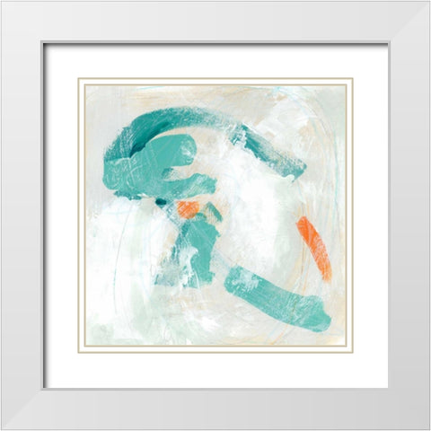 Tidal Current II White Modern Wood Framed Art Print with Double Matting by Vess, June Erica