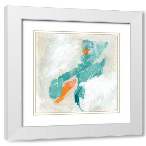 Tidal Current III White Modern Wood Framed Art Print with Double Matting by Vess, June Erica