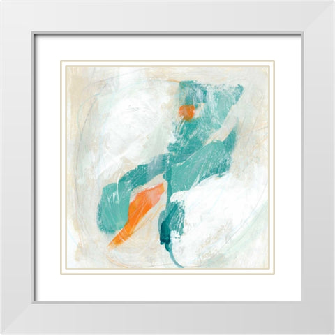 Tidal Current III White Modern Wood Framed Art Print with Double Matting by Vess, June Erica