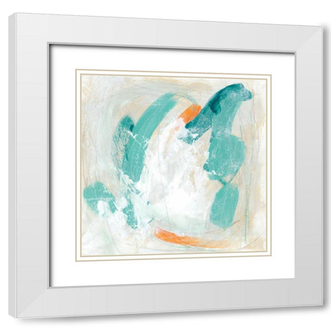 Tidal Current IV White Modern Wood Framed Art Print with Double Matting by Vess, June Erica