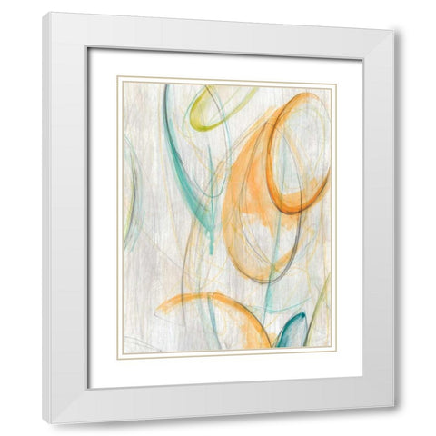 Centrifuge II White Modern Wood Framed Art Print with Double Matting by Vess, June Erica