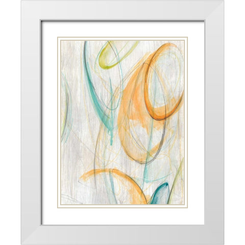 Centrifuge II White Modern Wood Framed Art Print with Double Matting by Vess, June Erica