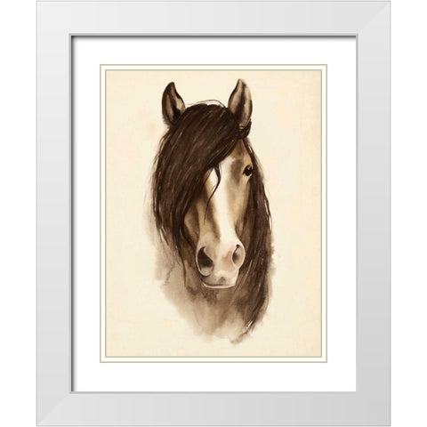 Watercolor Barn Animals II White Modern Wood Framed Art Print with Double Matting by Popp, Grace
