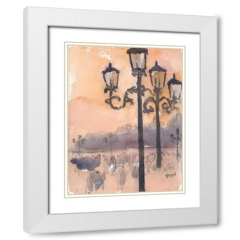 Venice Watercolors I White Modern Wood Framed Art Print with Double Matting by Dixon, Samuel