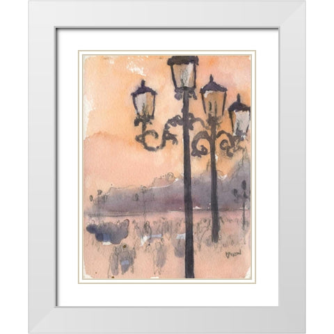 Venice Watercolors I White Modern Wood Framed Art Print with Double Matting by Dixon, Samuel