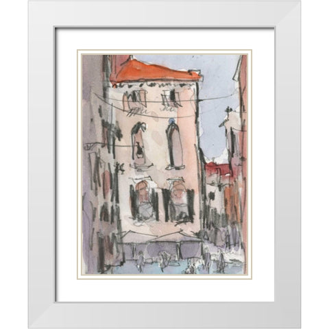 Venice Watercolors III White Modern Wood Framed Art Print with Double Matting by Dixon, Samuel
