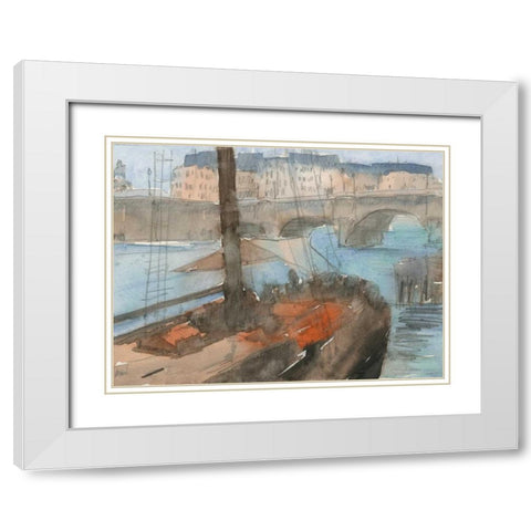 Venice Watercolors IV White Modern Wood Framed Art Print with Double Matting by Dixon, Samuel