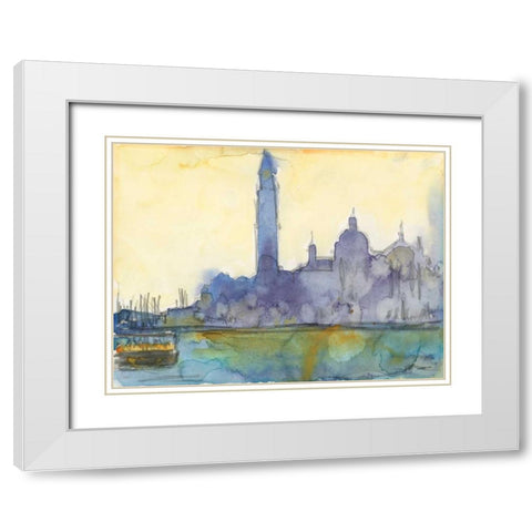 Venice Watercolors VI White Modern Wood Framed Art Print with Double Matting by Dixon, Samuel