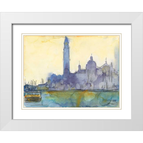 Venice Watercolors VI White Modern Wood Framed Art Print with Double Matting by Dixon, Samuel