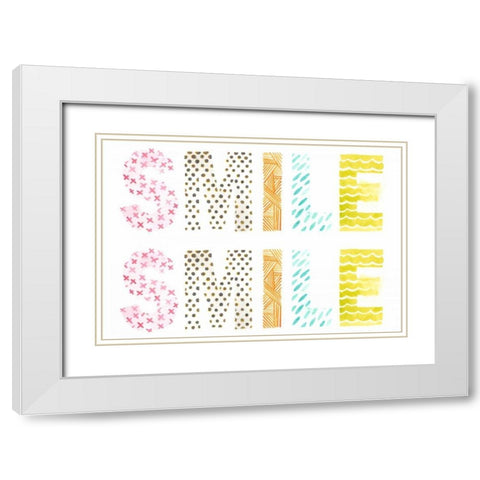 Pattern Sentiment III White Modern Wood Framed Art Print with Double Matting by Vess, June Erica