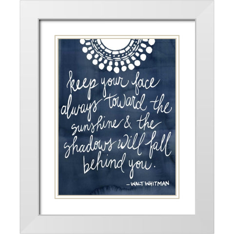 Sun Quote II White Modern Wood Framed Art Print with Double Matting by Popp, Grace
