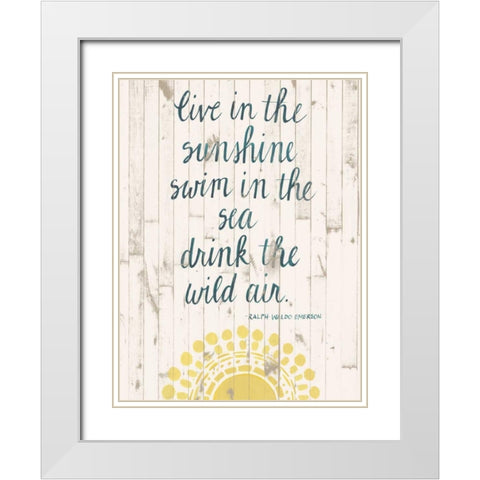 Sun Quote IV White Modern Wood Framed Art Print with Double Matting by Popp, Grace