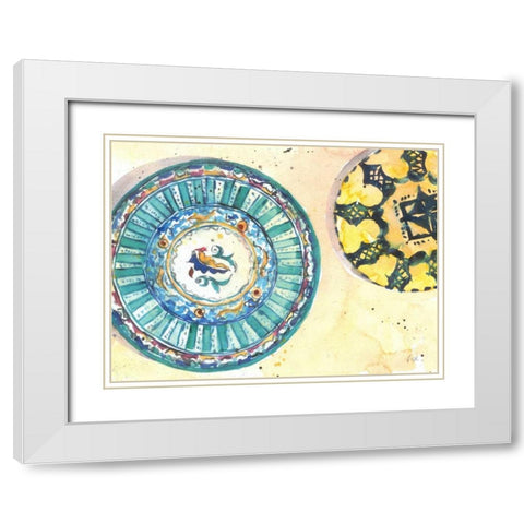 Plate Study I White Modern Wood Framed Art Print with Double Matting by Dixon, Samuel
