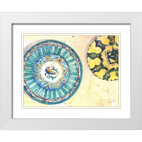 Plate Study I White Modern Wood Framed Art Print with Double Matting by Dixon, Samuel