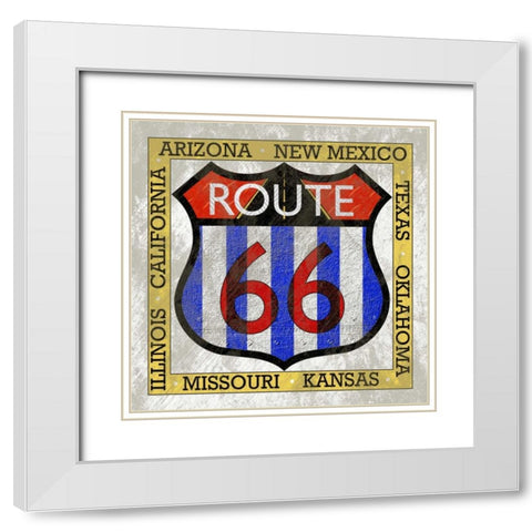 Garage Sign III White Modern Wood Framed Art Print with Double Matting by Studio W