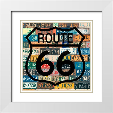 Garage Sign V White Modern Wood Framed Art Print with Double Matting by Studio W