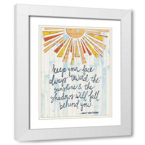 Sunny Day Words II White Modern Wood Framed Art Print with Double Matting by Popp, Grace