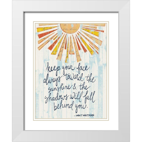 Sunny Day Words II White Modern Wood Framed Art Print with Double Matting by Popp, Grace