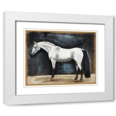 Equestrian Studies VI White Modern Wood Framed Art Print with Double Matting by McCavitt, Naomi