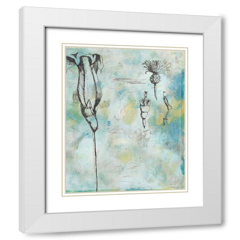 Botanical Abstract II White Modern Wood Framed Art Print with Double Matting by McCavitt, Naomi