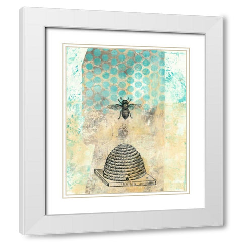 Vintage Beekeeper II White Modern Wood Framed Art Print with Double Matting by McCavitt, Naomi