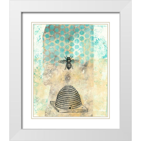 Vintage Beekeeper II White Modern Wood Framed Art Print with Double Matting by McCavitt, Naomi