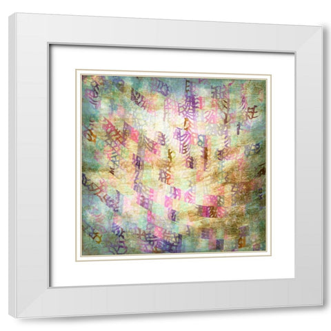 Coral Party I White Modern Wood Framed Art Print with Double Matting by Studio W
