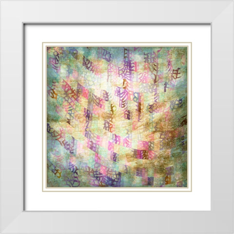 Coral Party I White Modern Wood Framed Art Print with Double Matting by Studio W