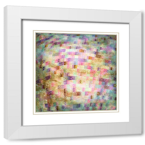 Coral Party IV White Modern Wood Framed Art Print with Double Matting by Studio W