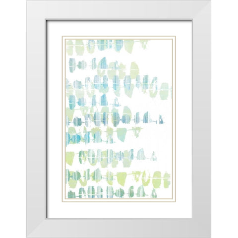 Connect the Dashes II White Modern Wood Framed Art Print with Double Matting by Goldberger, Jennifer