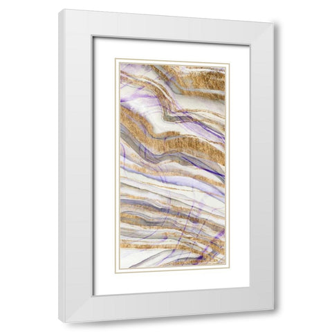 Amethyst and Gold II White Modern Wood Framed Art Print with Double Matting by Studio W