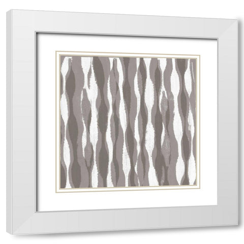 Pattern Waves II White Modern Wood Framed Art Print with Double Matting by Goldberger, Jennifer