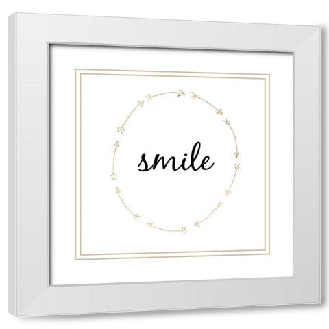 Golden Quote III White Modern Wood Framed Art Print with Double Matting by Hambly, Anna
