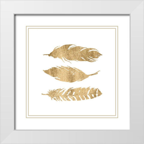 Golden Quote IV White Modern Wood Framed Art Print with Double Matting by Hambly, Anna