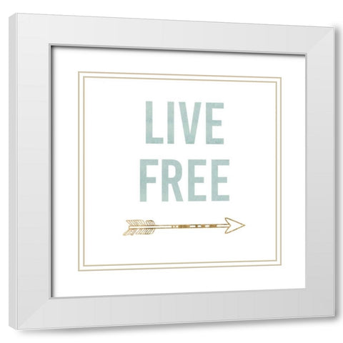 Golden Quote VIII White Modern Wood Framed Art Print with Double Matting by Hambly, Anna