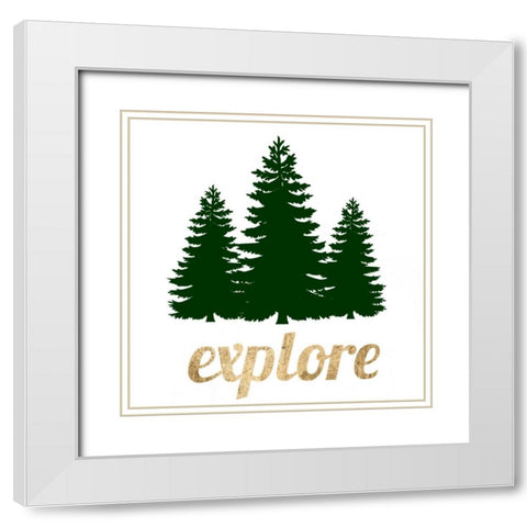 Golden Quote X White Modern Wood Framed Art Print with Double Matting by Hambly, Anna