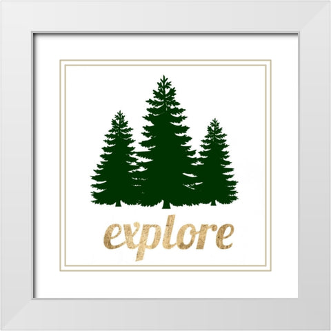 Golden Quote X White Modern Wood Framed Art Print with Double Matting by Hambly, Anna