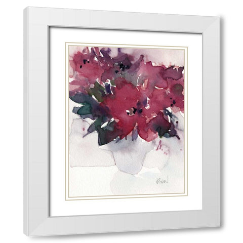 Floral Between III White Modern Wood Framed Art Print with Double Matting by Dixon, Samuel