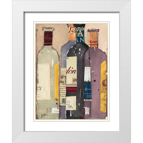 Red Wine Tasting I White Modern Wood Framed Art Print with Double Matting by Dixon, Samuel