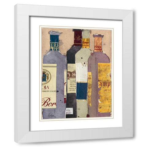 Red Wine Tasting III White Modern Wood Framed Art Print with Double Matting by Dixon, Samuel
