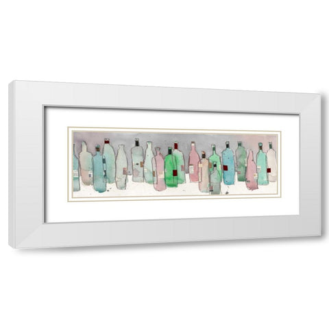 Wine Party III White Modern Wood Framed Art Print with Double Matting by Dixon, Samuel