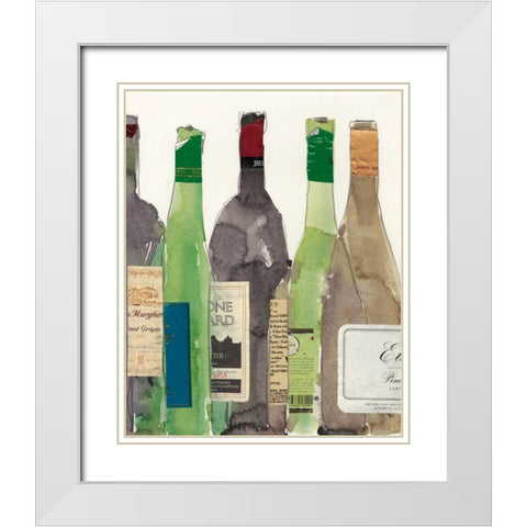 Dinner Party I White Modern Wood Framed Art Print with Double Matting by Dixon, Samuel