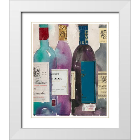 Dinner Party II White Modern Wood Framed Art Print with Double Matting by Dixon, Samuel