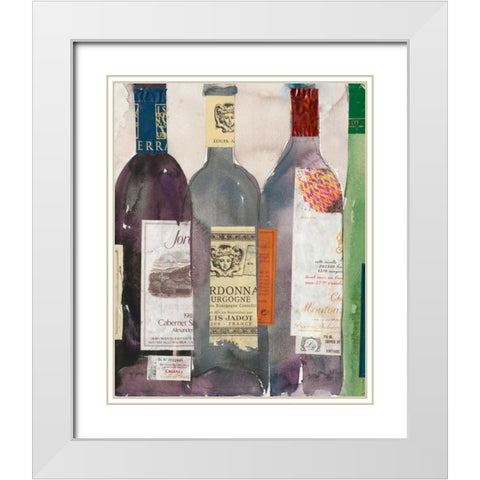 Dinner Party III White Modern Wood Framed Art Print with Double Matting by Dixon, Samuel