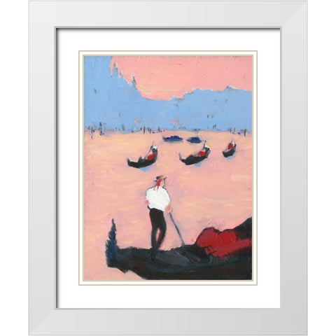 Venice Study II White Modern Wood Framed Art Print with Double Matting by Dixon, Samuel