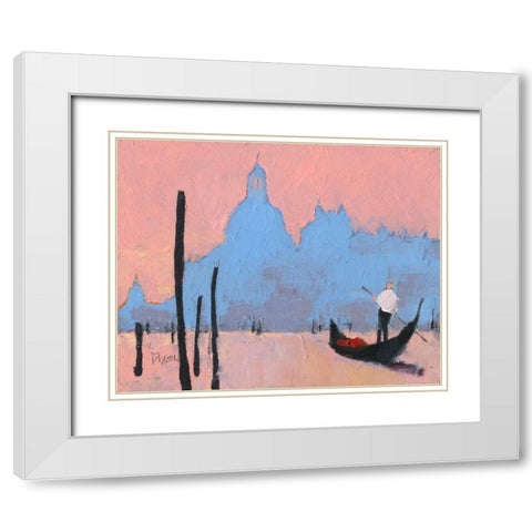 Venice Study III White Modern Wood Framed Art Print with Double Matting by Dixon, Samuel