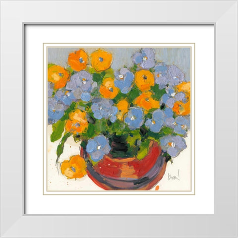 Potted Plant I White Modern Wood Framed Art Print with Double Matting by Dixon, Samuel