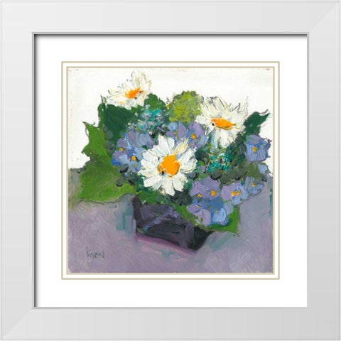 Potted Plant II White Modern Wood Framed Art Print with Double Matting by Dixon, Samuel