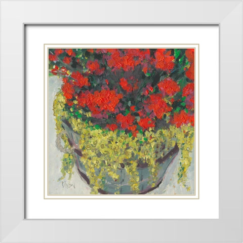 Potted Plant III White Modern Wood Framed Art Print with Double Matting by Dixon, Samuel