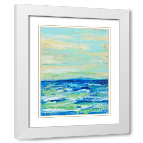 Emilys Waters I White Modern Wood Framed Art Print with Double Matting by Brewington, Olivia